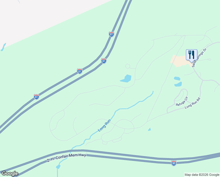 map of restaurants, bars, coffee shops, grocery stores, and more near 397 Long Run Road in Drums