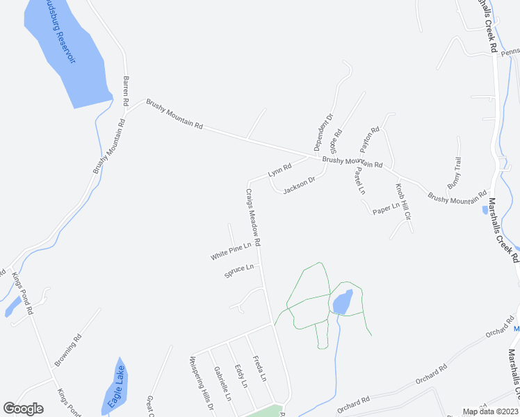 map of restaurants, bars, coffee shops, grocery stores, and more near 506 Craigs Meadow Road in East Stroudsburg