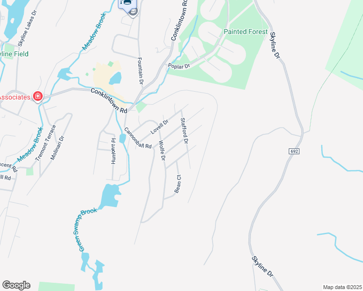 map of restaurants, bars, coffee shops, grocery stores, and more near 11 Shepherd Drive in Wanaque