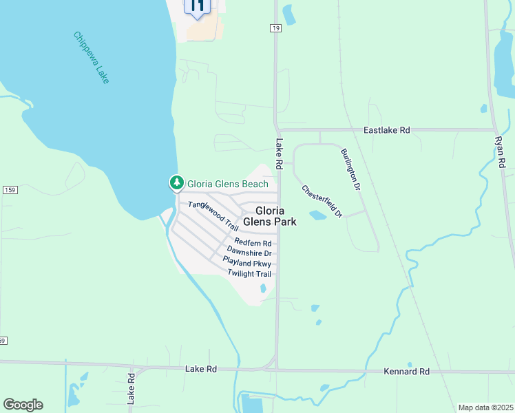 map of restaurants, bars, coffee shops, grocery stores, and more near 81 Lakefield Lane in Chippewa Lake