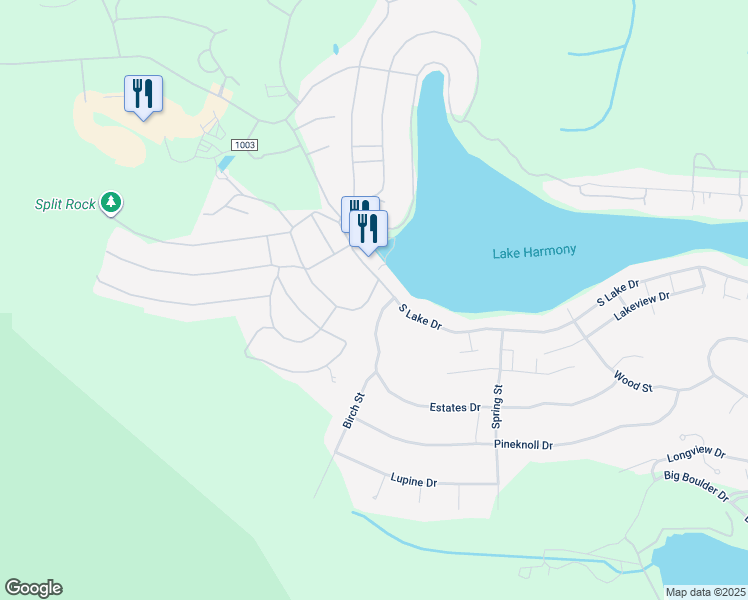 map of restaurants, bars, coffee shops, grocery stores, and more near 380 S Lake Dr in Carbon