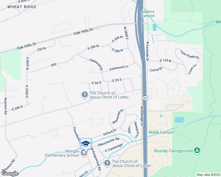 map of restaurants, bars, coffee shops, grocery stores, and more near 81 South 2625 East in Layton