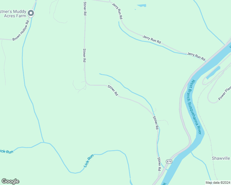 map of restaurants, bars, coffee shops, grocery stores, and more near Stiner Road in Clearfield County