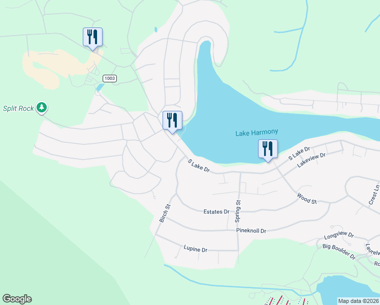 map of restaurants, bars, coffee shops, grocery stores, and more near 380 S Lake Dr in Carbon
