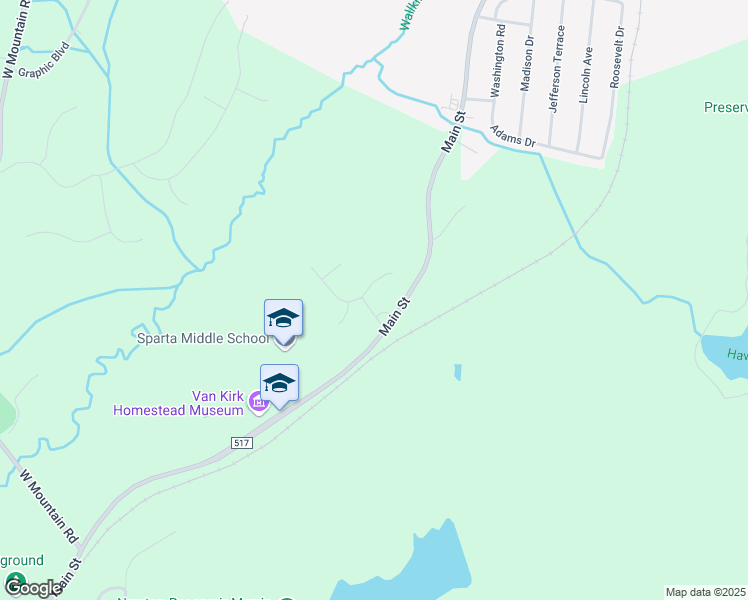 map of restaurants, bars, coffee shops, grocery stores, and more near 9 Roamin Way in Sparta Township