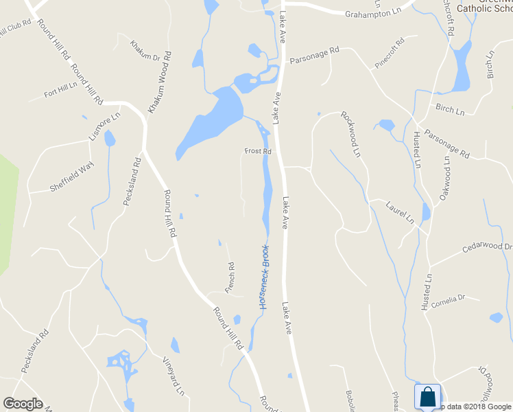 map of restaurants, bars, coffee shops, grocery stores, and more near 24 Frost Road in Greenwich