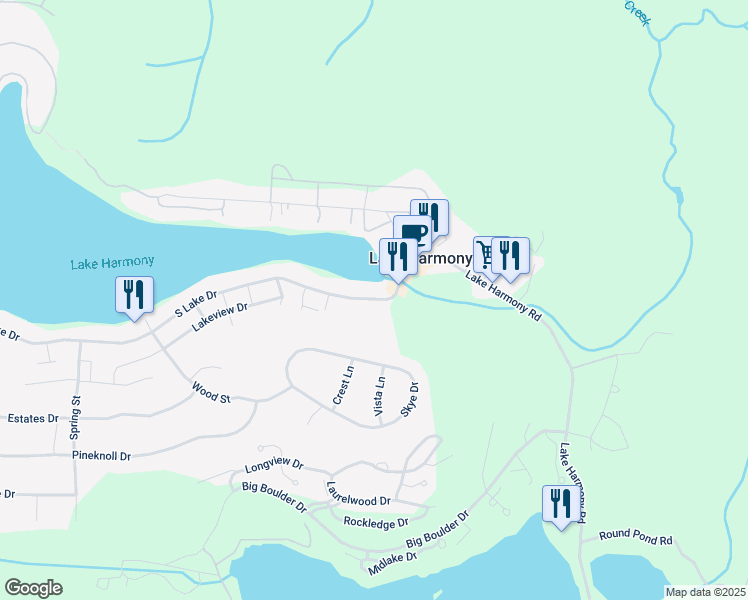 map of restaurants, bars, coffee shops, grocery stores, and more near 110 S Lake Dr in Carbon