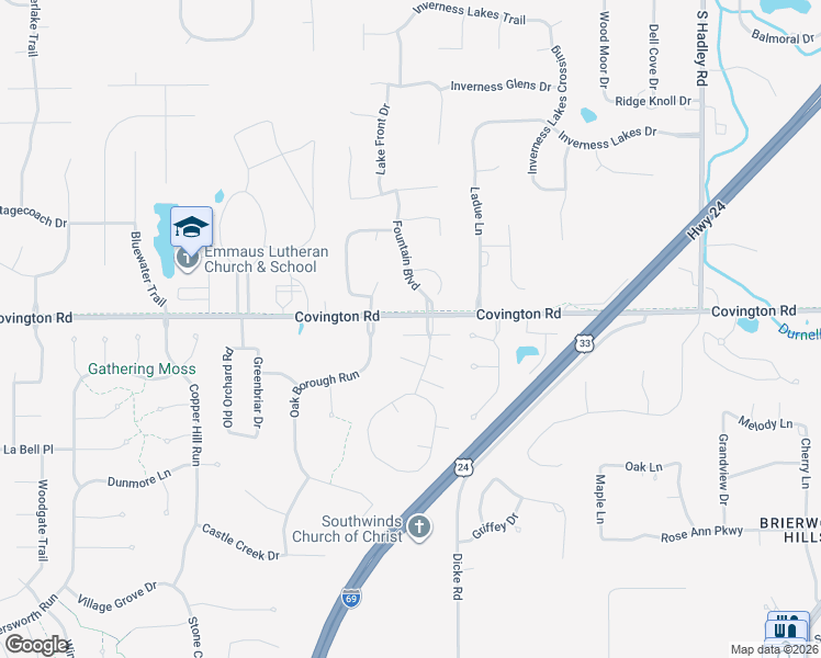 map of restaurants, bars, coffee shops, grocery stores, and more near 2706 Ridge Valley Dr in Fort Wayne