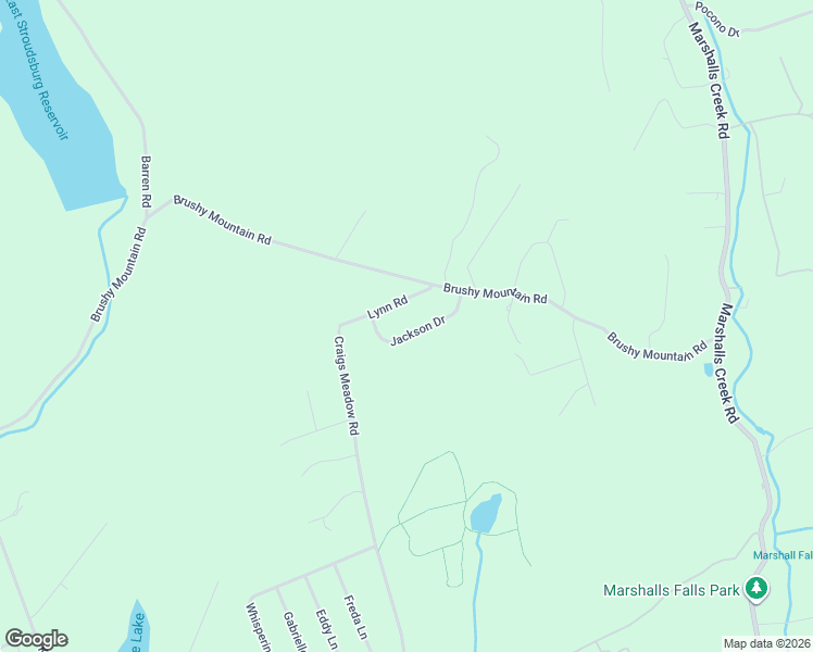 map of restaurants, bars, coffee shops, grocery stores, and more near 123 Jackson Drive in East Stroudsburg