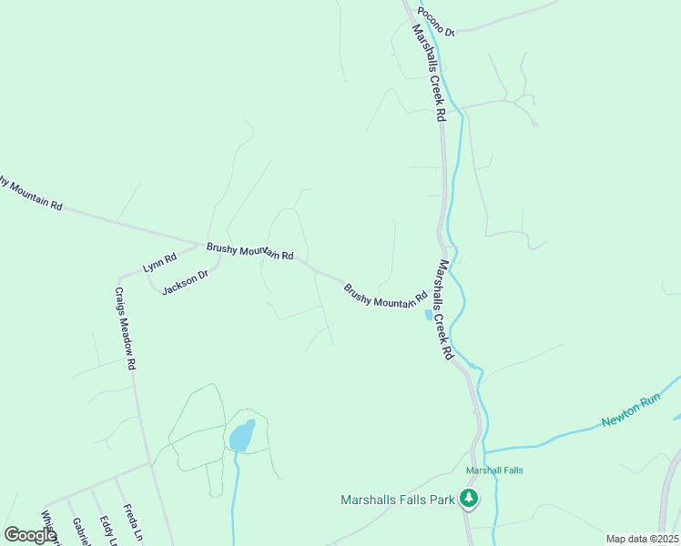 map of restaurants, bars, coffee shops, grocery stores, and more near 1677 Brushy Mountain Road in East Stroudsburg