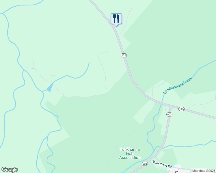 map of restaurants, bars, coffee shops, grocery stores, and more near 108 Fernwood Drive in Blakeslee