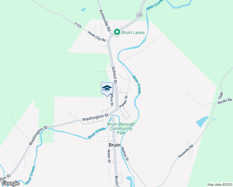 map of restaurants, bars, coffee shops, grocery stores, and more near 139 School Street in Bruin