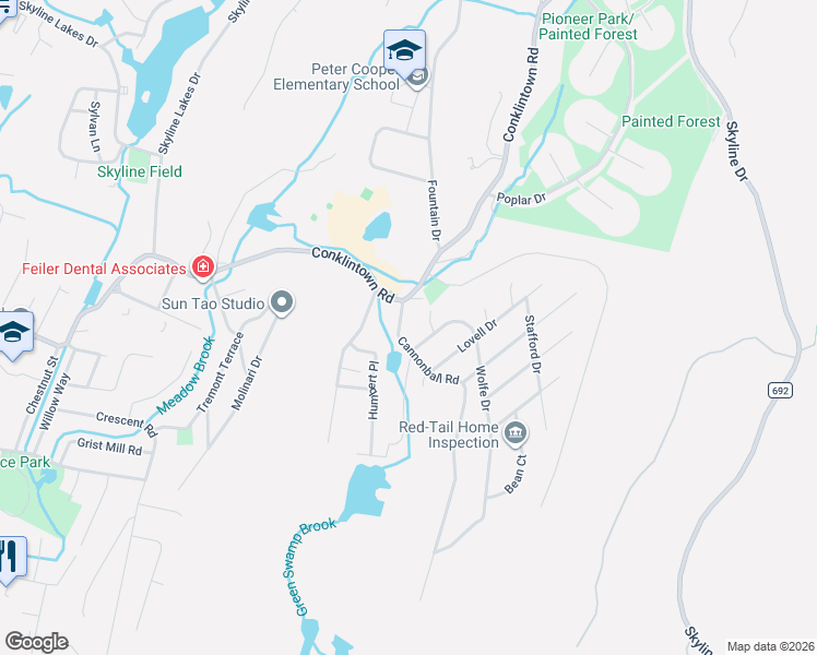 map of restaurants, bars, coffee shops, grocery stores, and more near 3 Stephens Lake Road in Wanaque