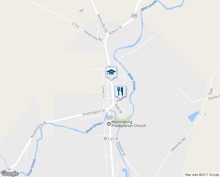 map of restaurants, bars, coffee shops, grocery stores, and more near 161 School Street in Parker