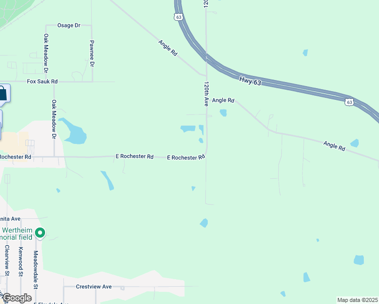 map of restaurants, bars, coffee shops, grocery stores, and more near 463 East Rochester Road in Ottumwa