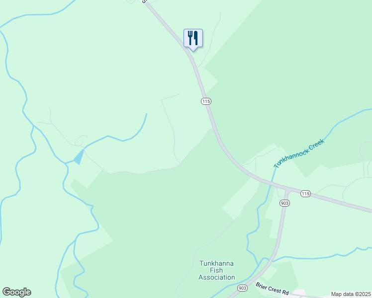 map of restaurants, bars, coffee shops, grocery stores, and more near 134 Deppners Road in Blakeslee