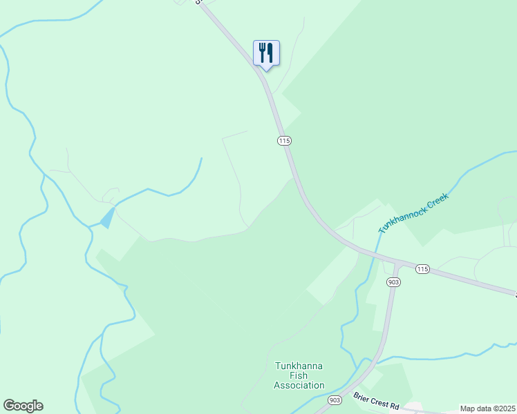 map of restaurants, bars, coffee shops, grocery stores, and more near 134 Deppners Road in Blakeslee