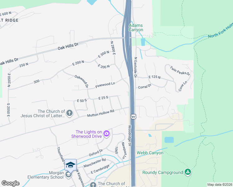map of restaurants, bars, coffee shops, grocery stores, and more near 2831 25 South in Layton
