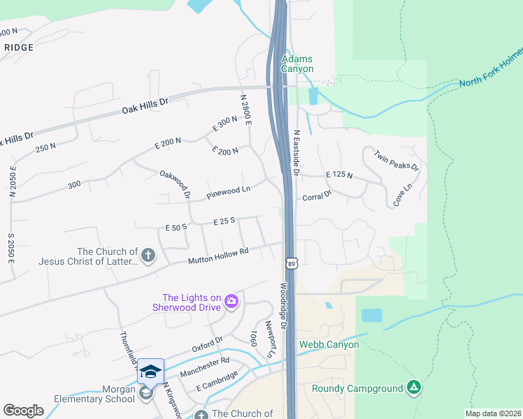 map of restaurants, bars, coffee shops, grocery stores, and more near 2831 25 South in Layton
