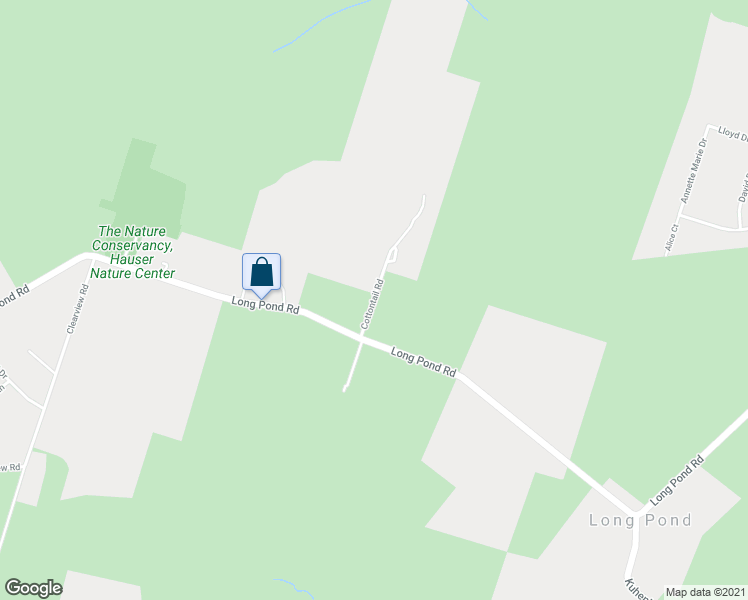 map of restaurants, bars, coffee shops, grocery stores, and more near Cottontail Road in Long Pond