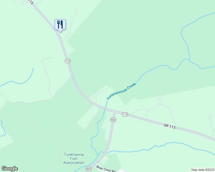 map of restaurants, bars, coffee shops, grocery stores, and more near 141 Cinder Lane in Blakeslee
