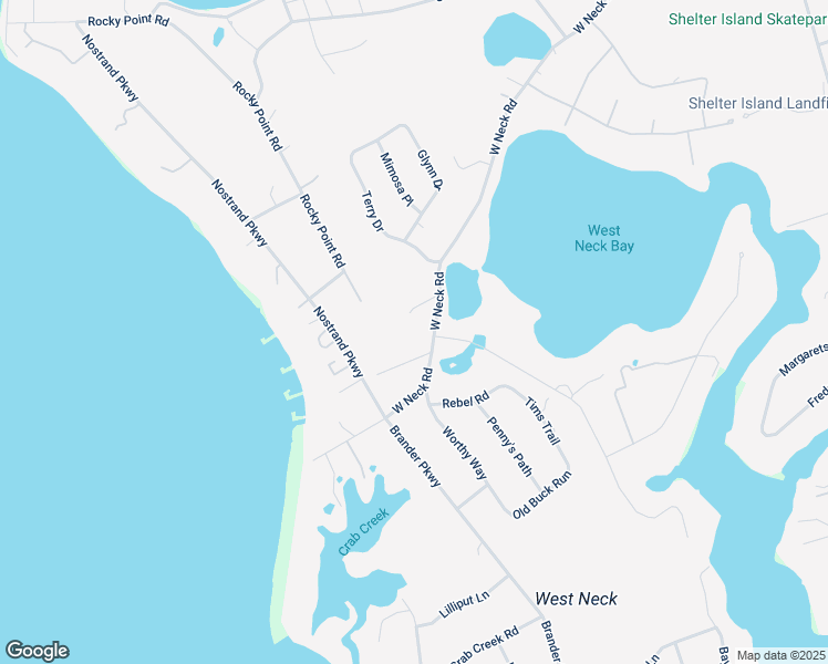 map of restaurants, bars, coffee shops, grocery stores, and more near 142 West Neck Road in Shelter Island