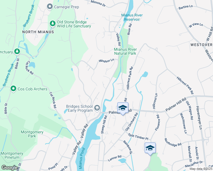 map of restaurants, bars, coffee shops, grocery stores, and more near 340 Valley Road in Greenwich