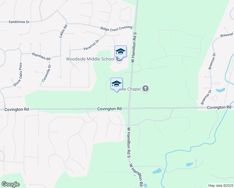 map of restaurants, bars, coffee shops, grocery stores, and more near 2430 West Hamilton Road South in Fort Wayne
