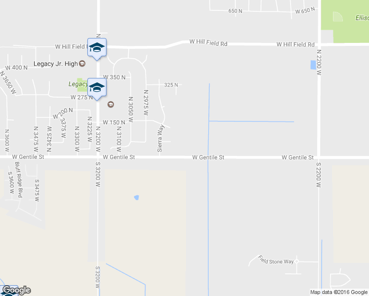map of restaurants, bars, coffee shops, grocery stores, and more near 2808 West Gentile Street in Layton