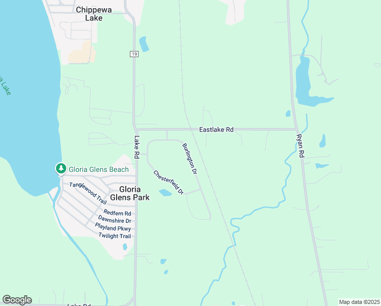 map of restaurants, bars, coffee shops, grocery stores, and more near 5681 Burlington Drive in Chippewa Lake