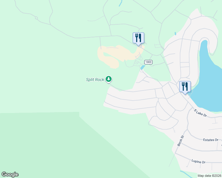 map of restaurants, bars, coffee shops, grocery stores, and more near 54 Split Rock Rd in Carbon