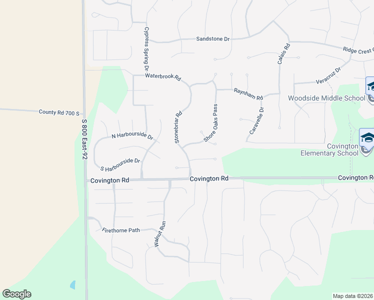 map of restaurants, bars, coffee shops, grocery stores, and more near 2431 Shore Oaks Pass in Fort Wayne