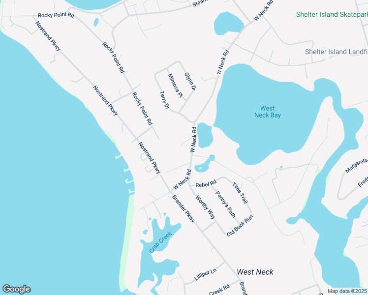 map of restaurants, bars, coffee shops, grocery stores, and more near 142 West Neck Road in Shelter Island