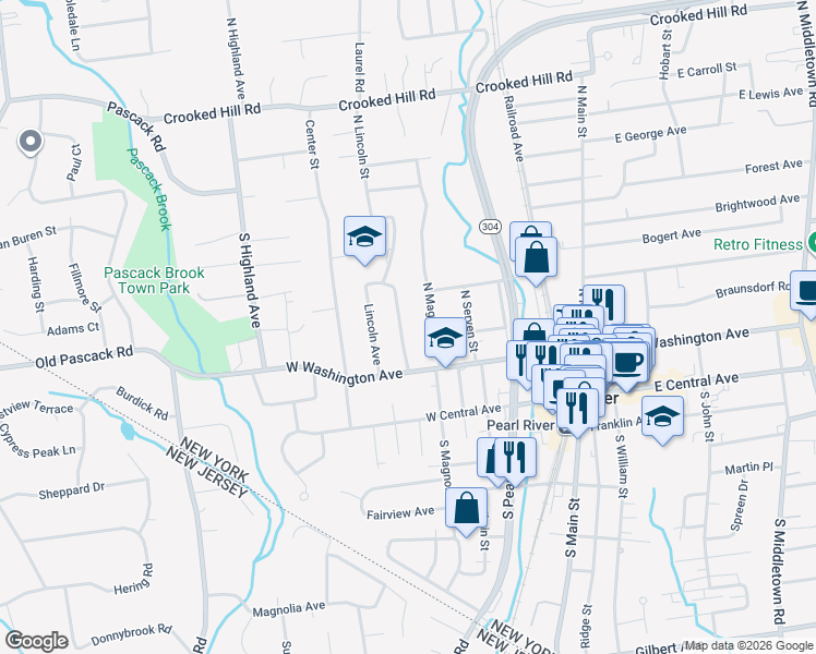 map of restaurants, bars, coffee shops, grocery stores, and more near 66 Lieutenant Cox Drive in Pearl River