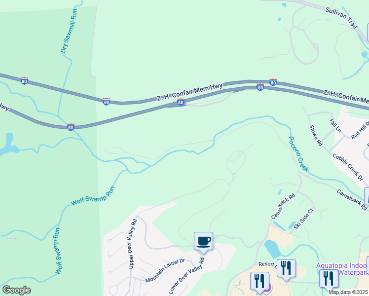 map of restaurants, bars, coffee shops, grocery stores, and more near 235 Wilke Road in Tannersville