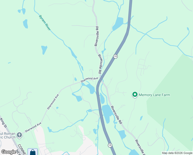 map of restaurants, bars, coffee shops, grocery stores, and more near 8 Sherwood Avenue in Greenwich