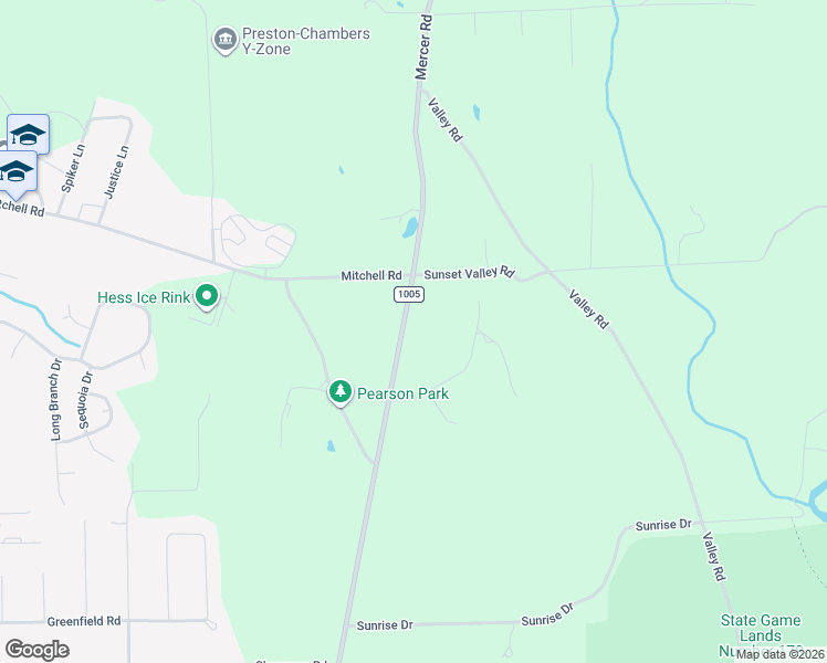map of restaurants, bars, coffee shops, grocery stores, and more near 3370 Mercer Road in New Castle