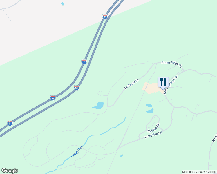 map of restaurants, bars, coffee shops, grocery stores, and more near 478 Long Run Road in Drums