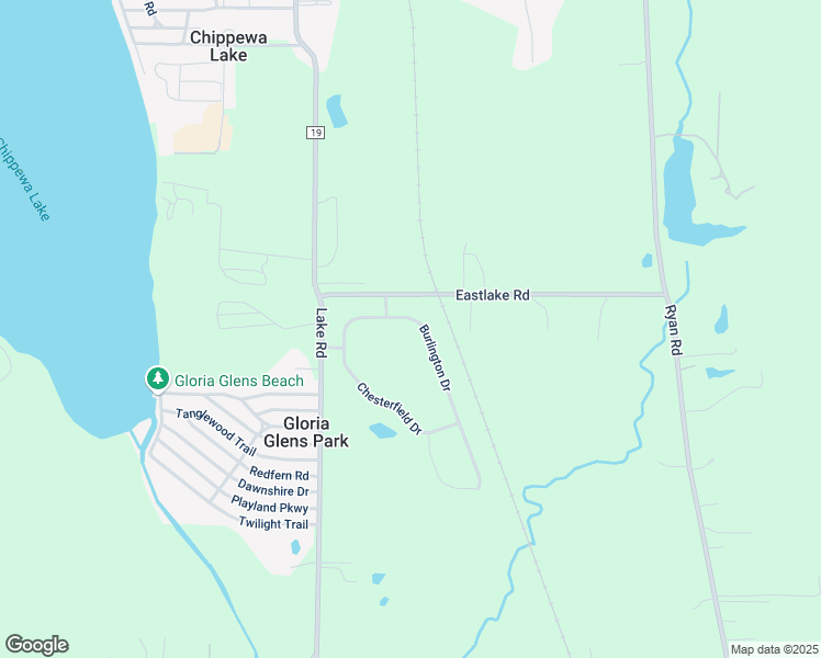 map of restaurants, bars, coffee shops, grocery stores, and more near 5681 Burlington Drive in Chippewa Lake