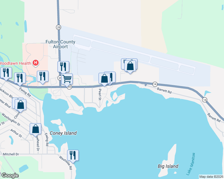 map of restaurants, bars, coffee shops, grocery stores, and more near 2133-2135 Boulevard Street in Rochester