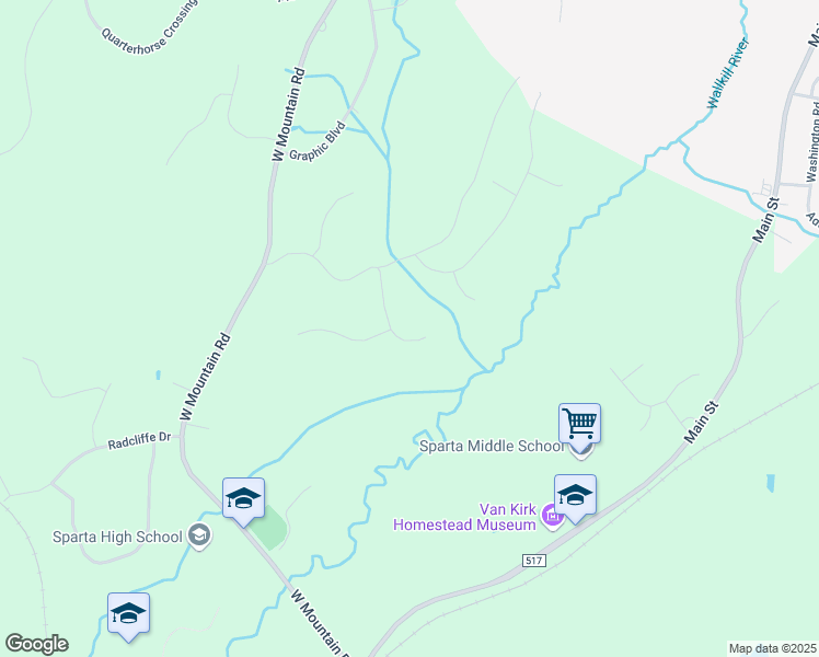 map of restaurants, bars, coffee shops, grocery stores, and more near 30 Meredith Drive in Sparta Township