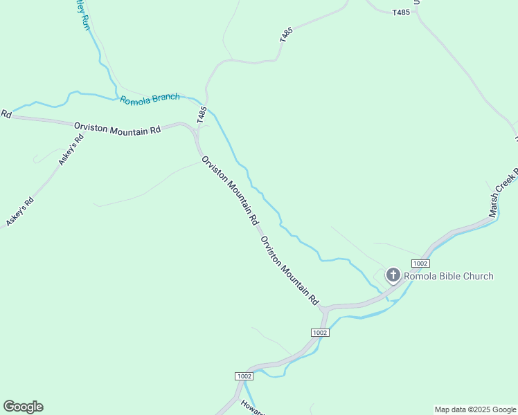 map of restaurants, bars, coffee shops, grocery stores, and more near 199 Orviston Mountain Road in Howard