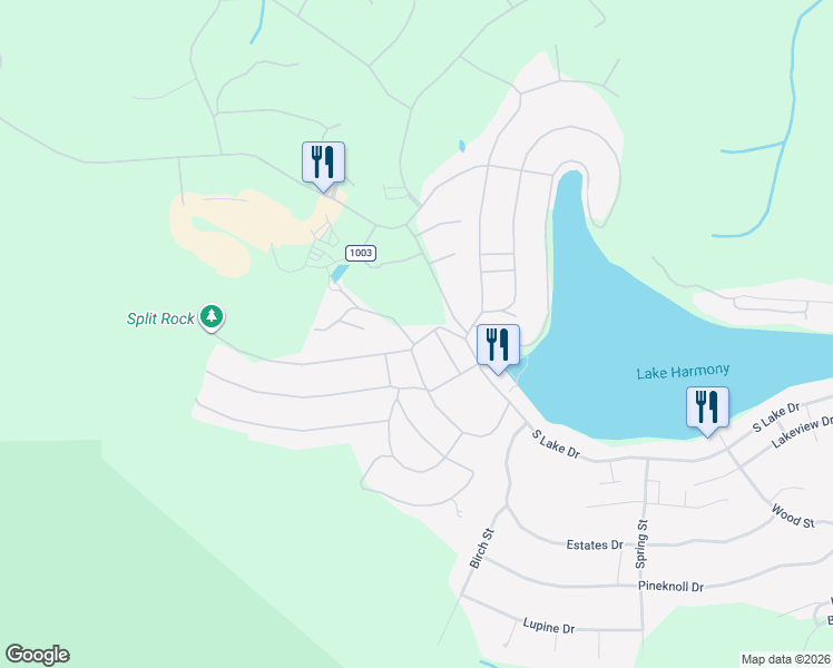 map of restaurants, bars, coffee shops, grocery stores, and more near 16 Split Rock Rd in Carbon
