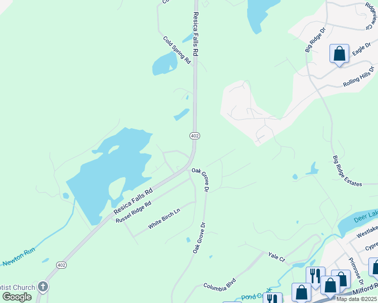 map of restaurants, bars, coffee shops, grocery stores, and more near 553 Heron Point Road in East Stroudsburg