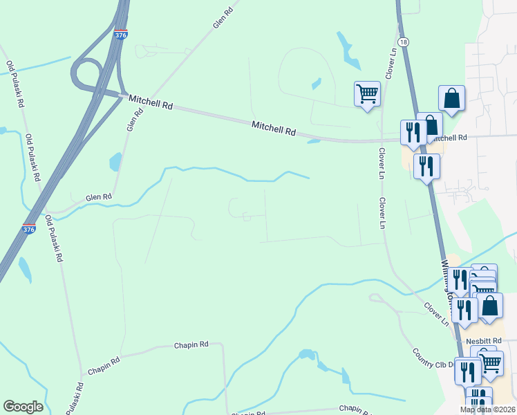 map of restaurants, bars, coffee shops, grocery stores, and more near 3415 Banberry Lane in New Castle