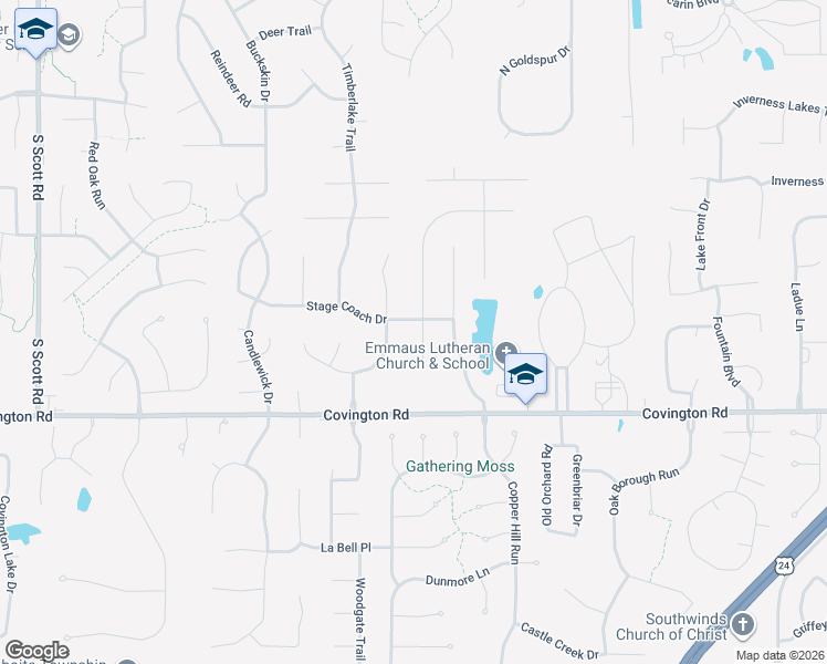 map of restaurants, bars, coffee shops, grocery stores, and more near 9000-9098 Stage Coach Drive in Fort Wayne