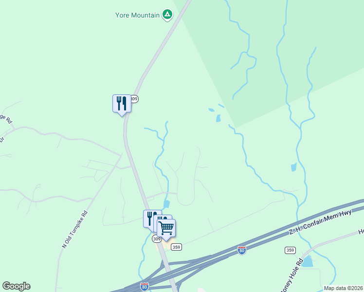 map of restaurants, bars, coffee shops, grocery stores, and more near 13 Birch Ct in Luzerne