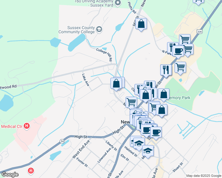 map of restaurants, bars, coffee shops, grocery stores, and more near 75 Mill Street in Newton