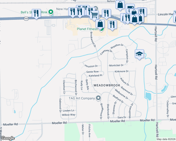 map of restaurants, bars, coffee shops, grocery stores, and more near 910 Genie Row in New Haven