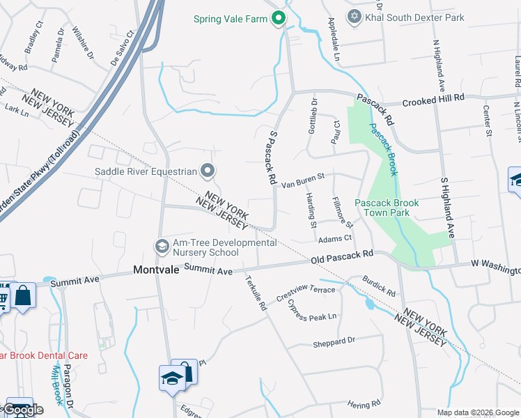 map of restaurants, bars, coffee shops, grocery stores, and more near 12 Behrendt Drive in Pearl River